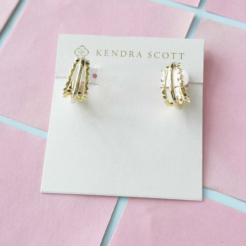 Kendra Scott Gold Huggie Earrings - Quinn